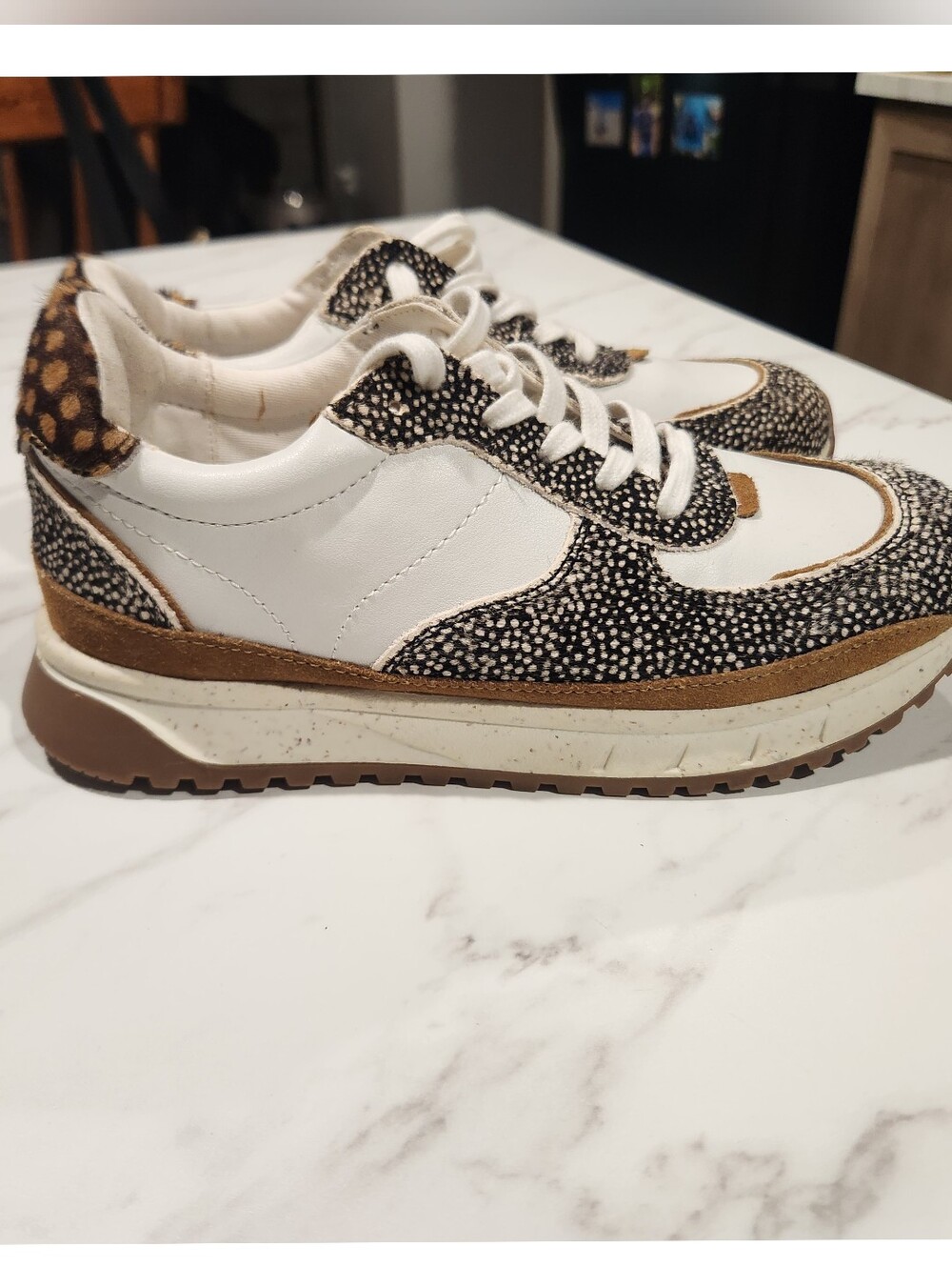 Madewell Kick Off Trainer Sneakers Olive Groove Multi Womens 7.5